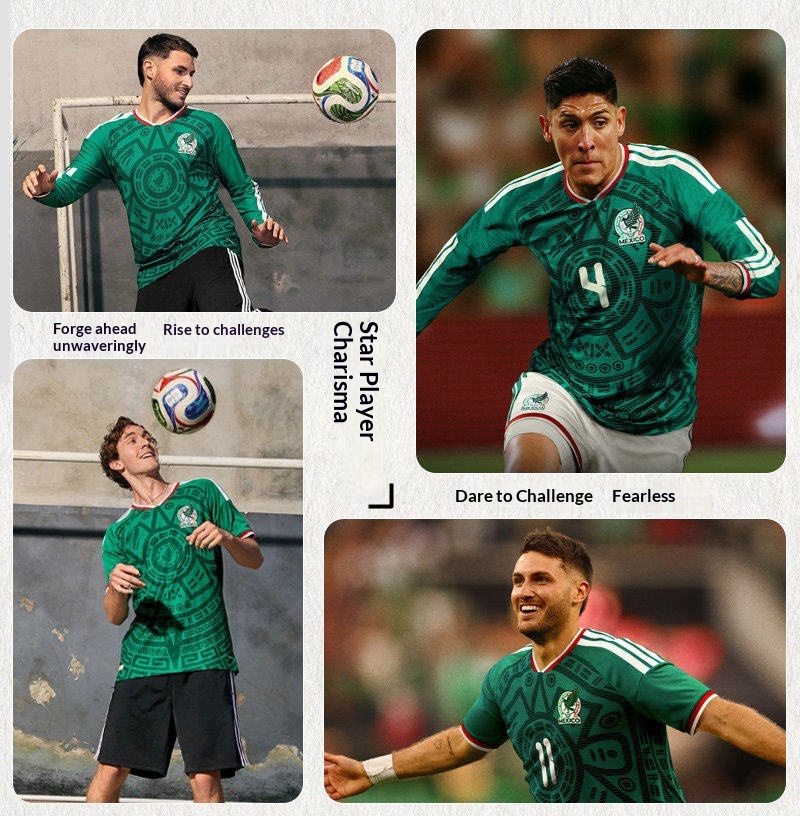 2026世界杯墨西哥国家队球衣劳尔定制儿童足球训练服套装男款成人 detail 4