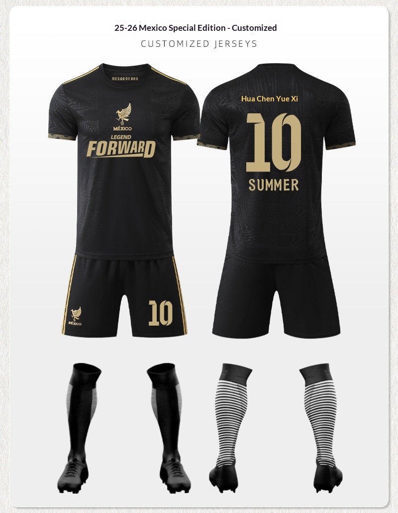 2026世界杯墨西哥国家队球衣劳尔定制儿童足球训练服套装男款成人 detail 8