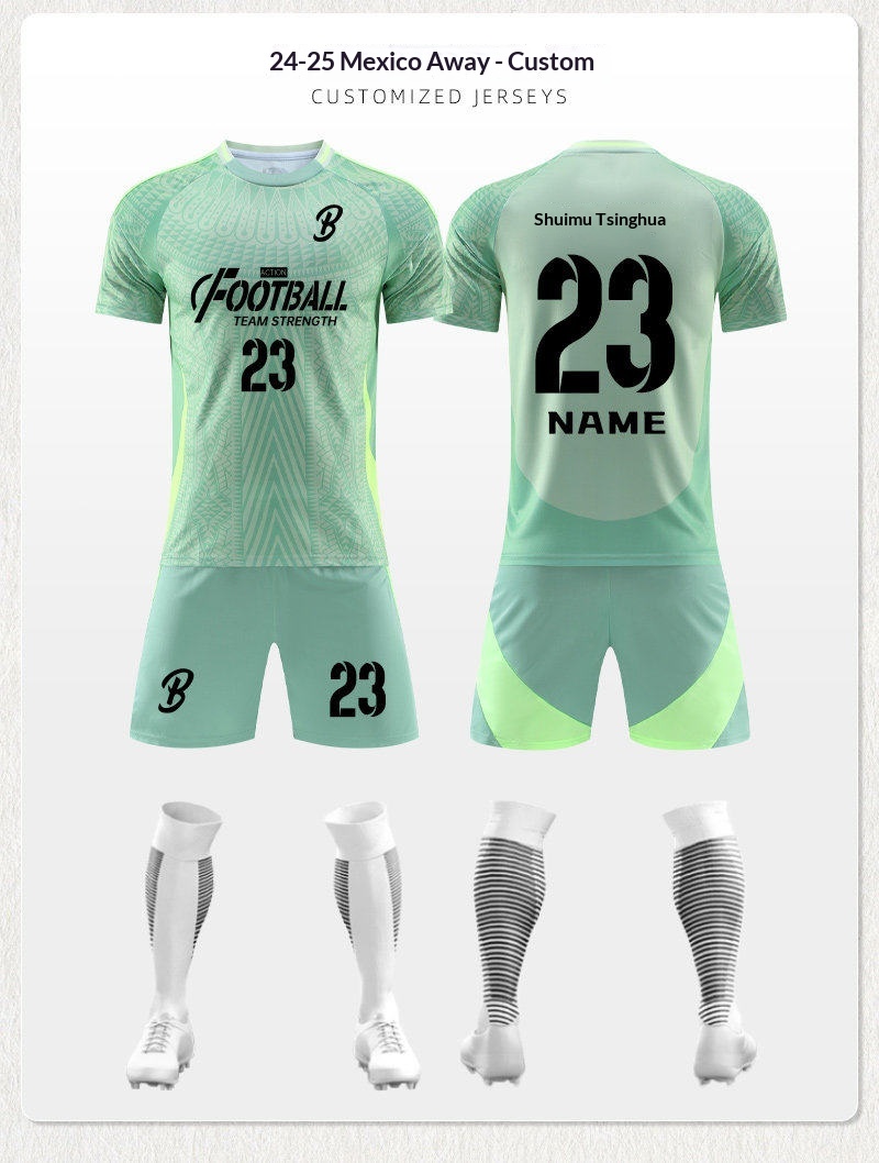 2026世界杯墨西哥国家队球衣劳尔定制儿童足球训练服套装男款成人 detail 10