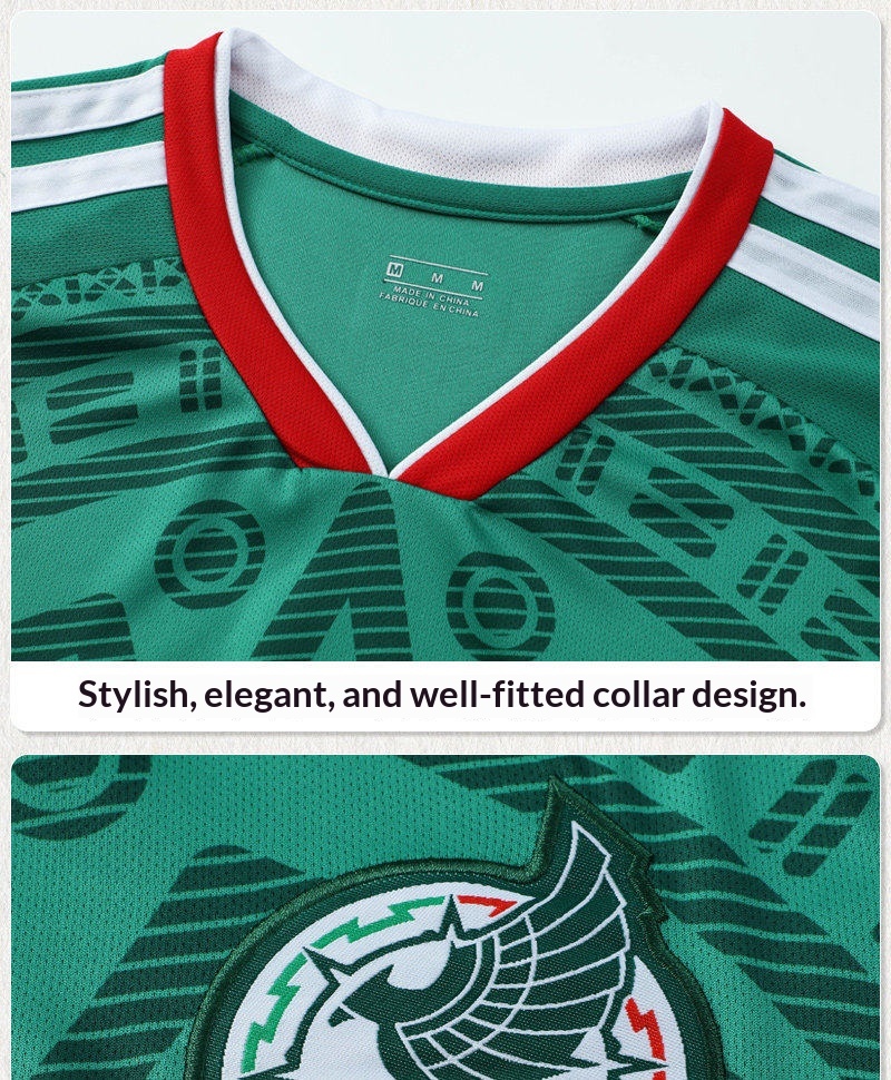 2026世界杯墨西哥国家队球衣劳尔定制儿童足球训练服套装男款成人 detail 12