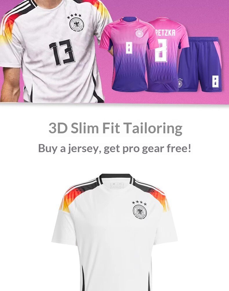 Germany 2024 Euro Cup Jersey #13 Muller Havertz Home/Away Kit Set detail 3