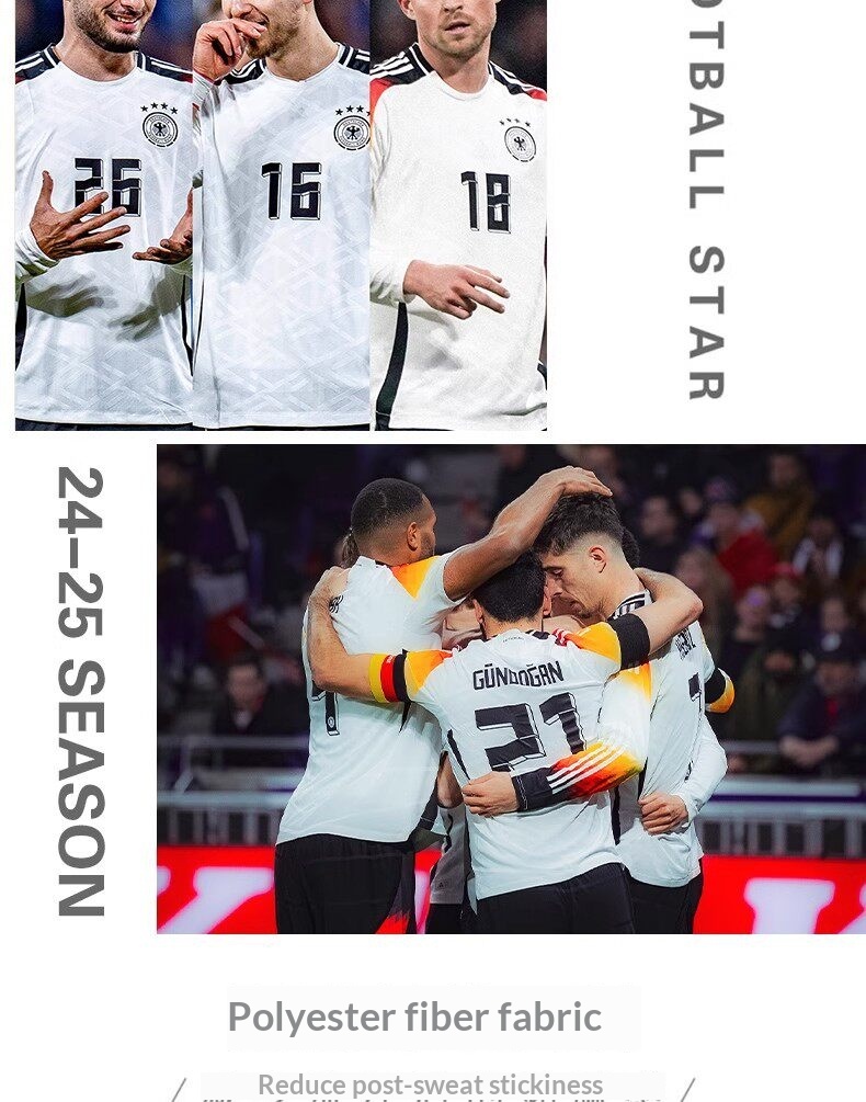 Germany 2024 Euro Cup Jersey #13 Muller Havertz Home/Away Kit Set detail 5