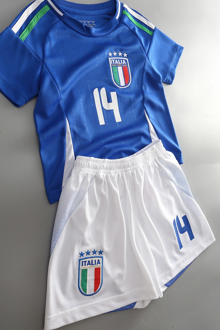 Italy Football Jersey Kit for Kids - Youth Training Shirt and Shorts Set detail 8