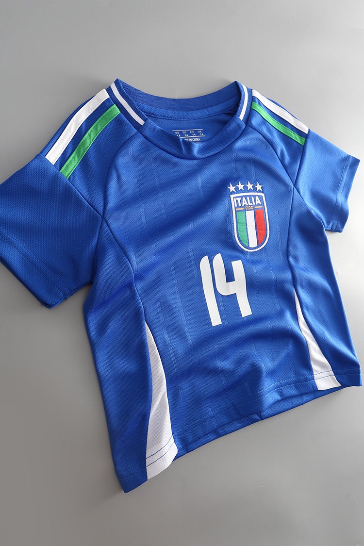 Italy Football Jersey Kit for Kids - Youth Training Shirt and Shorts Set detail 9