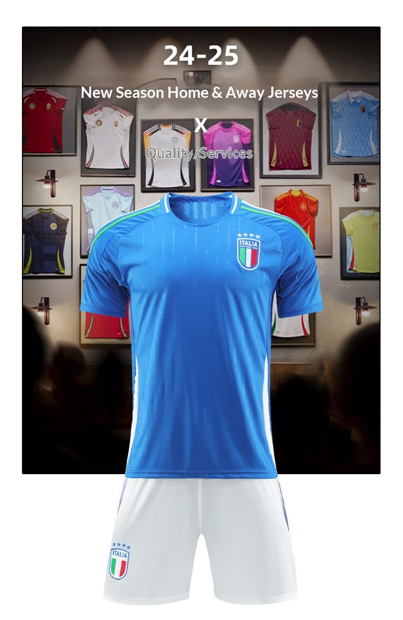 Italy National Team Home & Away Retro Jersey Set detail 1