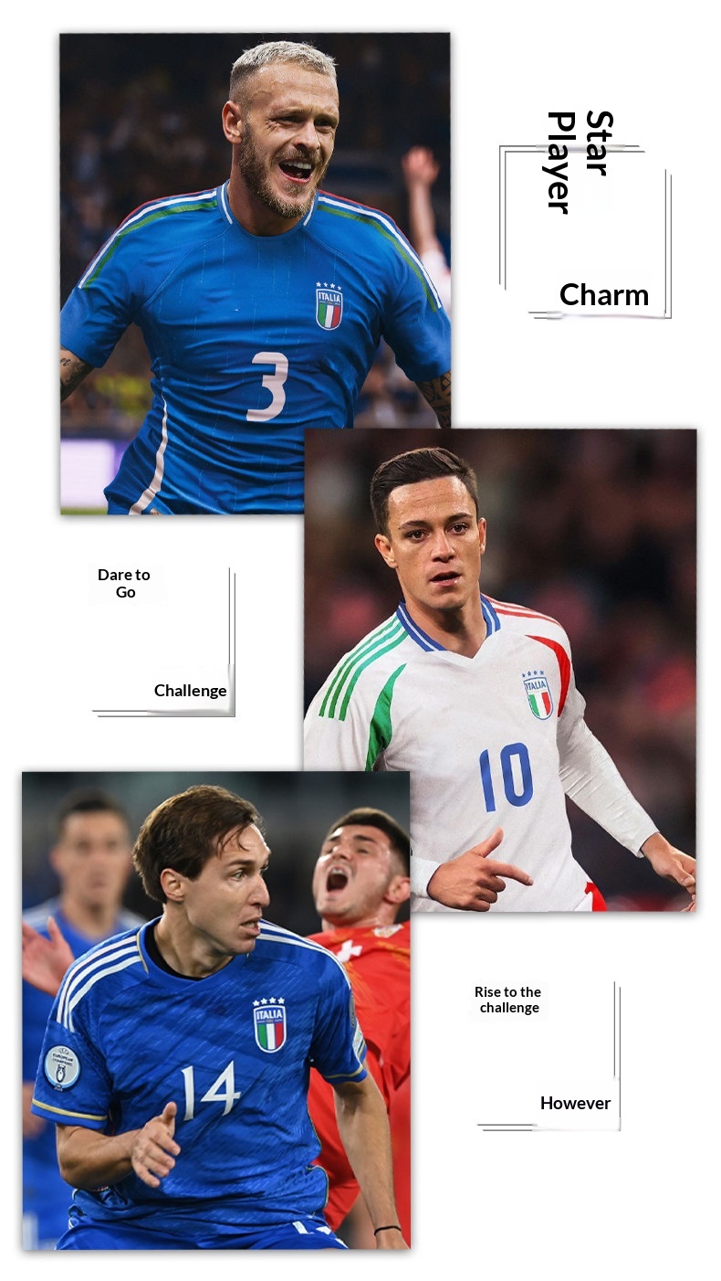 Italy National Team Home & Away Retro Jersey Set detail 3
