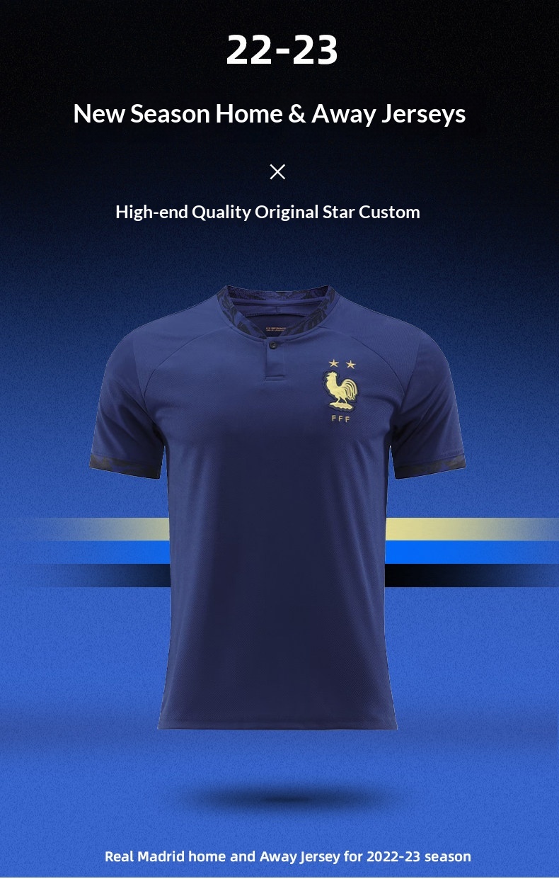 France National Team Jersey Kit #10 Mbappé Benzema detail 1