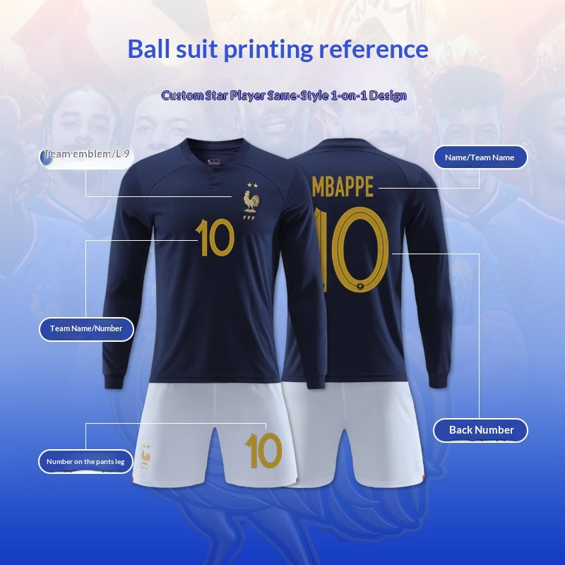 France National Team Jersey Kit - Mbappe Griezmann