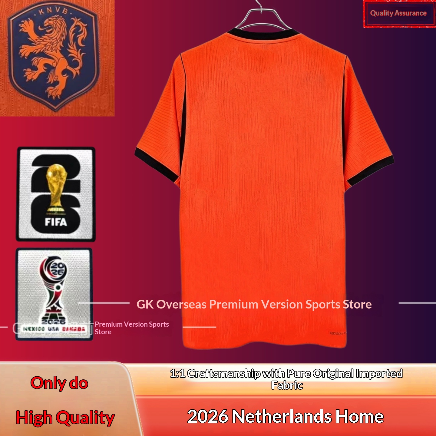 Netherlands National Team Home/Away Jersey #4 Van Dijk #21 De Jong Depay Player/Fan Version