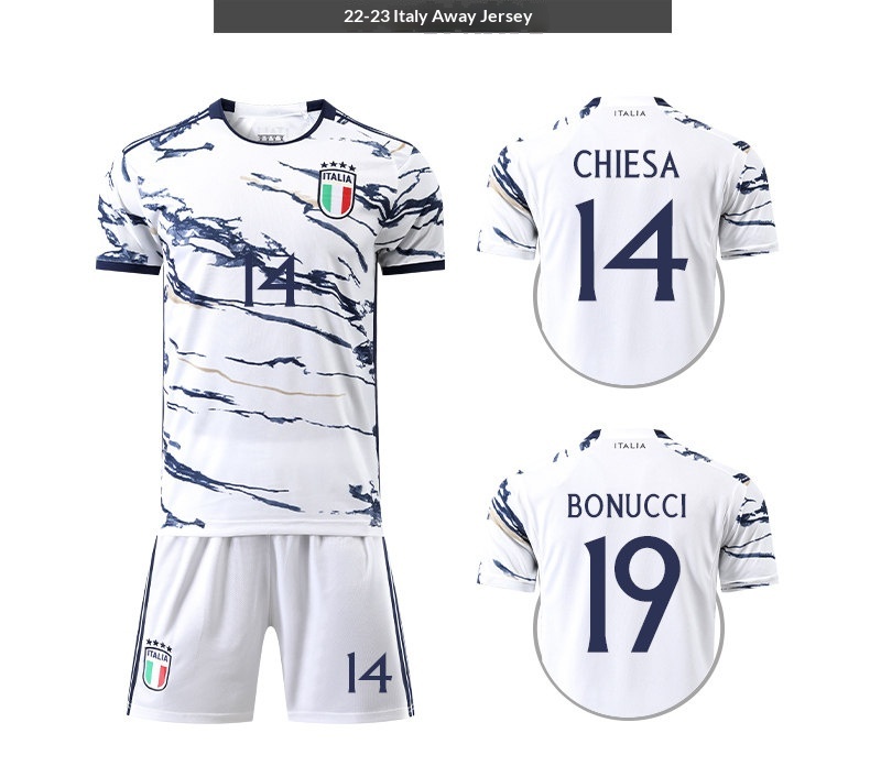 Italy National Team Home & Away Retro Jersey Set detail 9