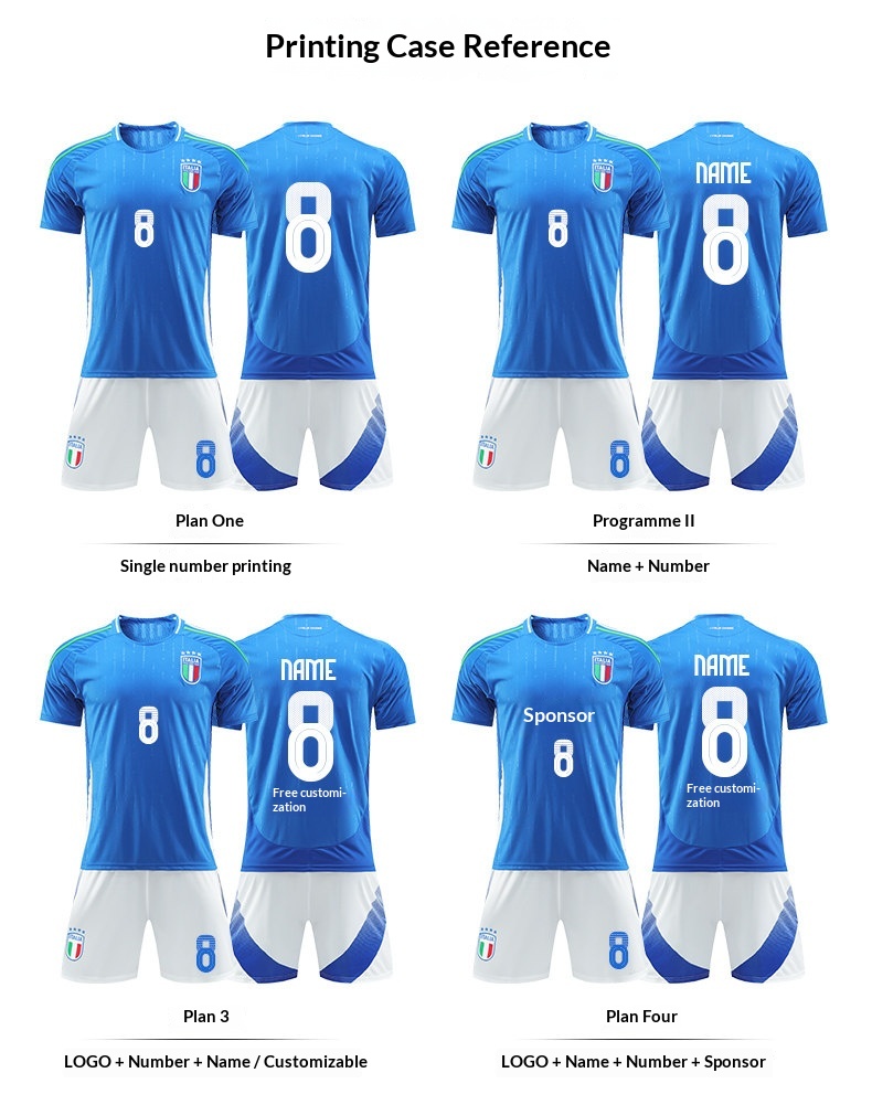 Italy National Team Home & Away Retro Jersey Set detail 10