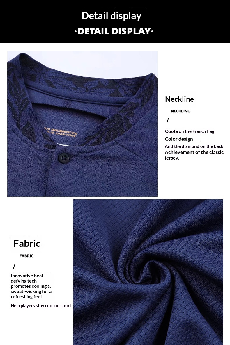 France National Team Jersey #10 Mbappe Benzema Kit detail 12