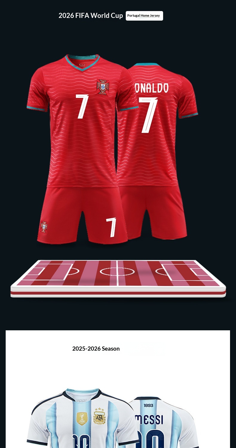 Portugal Cristiano Ronaldo 2026 World Cup Jersey Kit detail 10