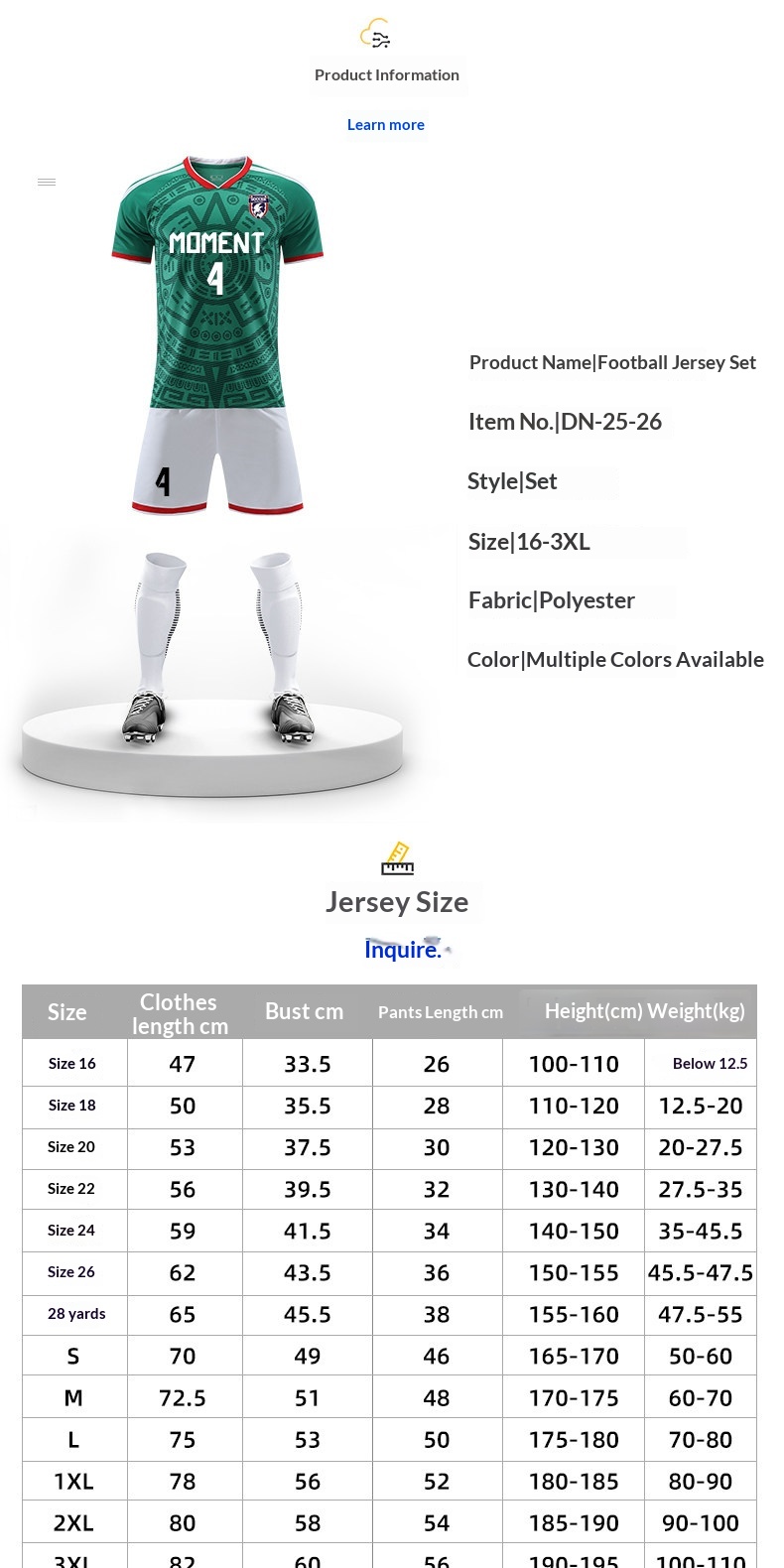 Mexico National Team 2026 Home & Away Jersey Kit detail 7