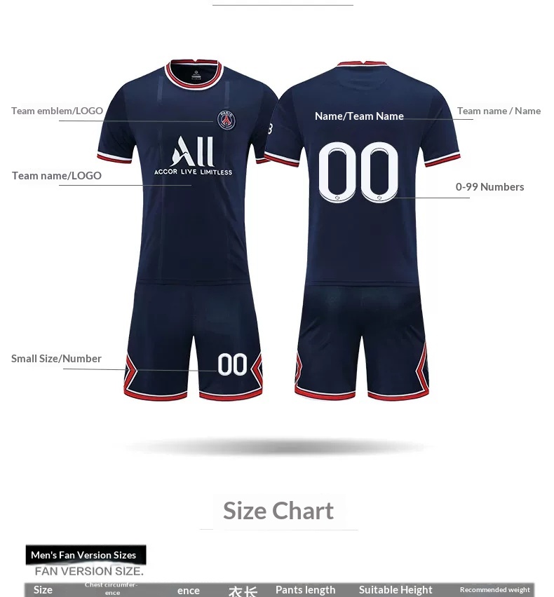 Paris Saint-Germain 2021 Messi #30 Jersey Kit detail 6