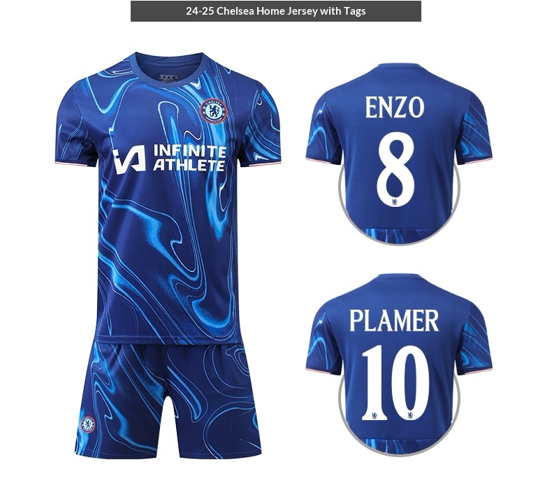 Chelsea FC 2526 Palmer & Enzo Premier League Training Jersey & Shorts Set detail 9