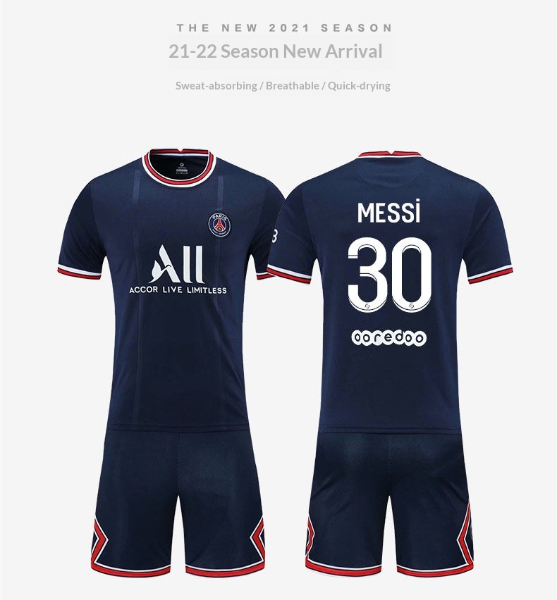 Paris Saint-Germain 2021 Messi #30 Jersey Kit detail 3