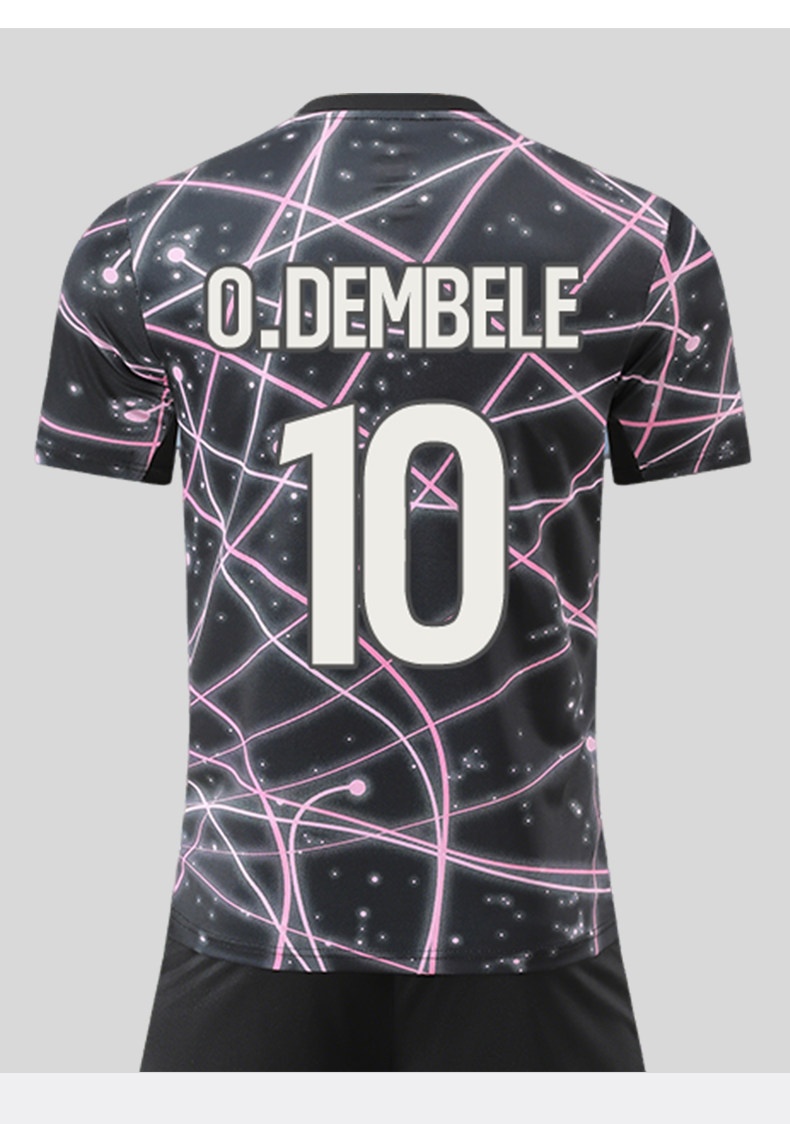 PSG 2025/26 Training Jersey Set - Black/Pink Youth Football Kit detail 4