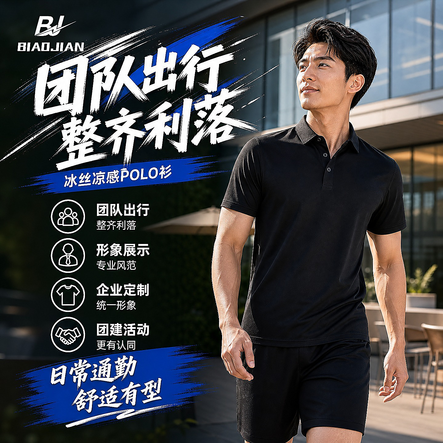 冰丝凉感POLO衫