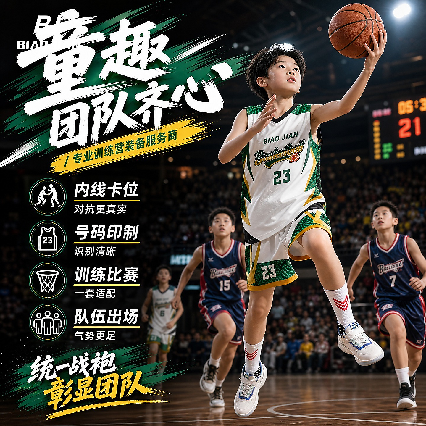 儿童篮球服套装男童女孩定制运动训练服小学生比赛队服背心篮球衣